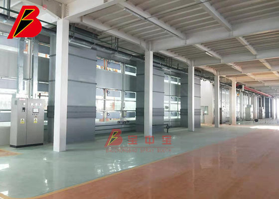 ट्रेन एयरक्राफ्ट पार्ट्स के लिए बड़े औद्योगिक 49KW एयर स्प्रे बूथ