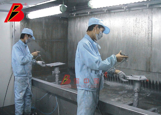 गुणवत्ता फर्नीचर बनाने के लिए 12000 मिमी छोटे वर्कपीस स्प्रे पेंट बूथ फैक्टरी