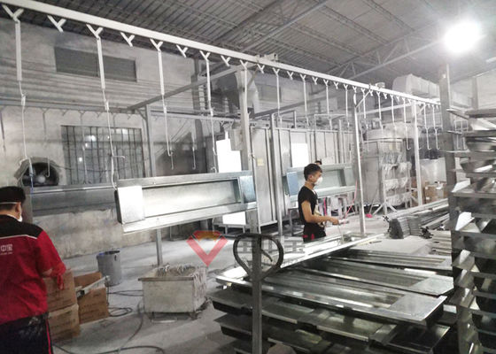 उच्च टेंपरेचर बेकिंग रूम के लिए स्वचालित धातु पाउडर कोटिंग लाइन