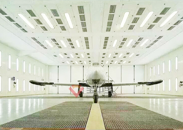 हेलिकॉप्टर पेंटिंग स्प्रे बूथ बड़े स्प्रे रिफाइनिंग रूम फॉर एयरक्राफ्ट पेंट रूम